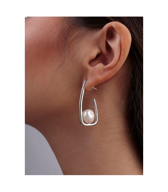 Pendientes de plata - 18474-W-A