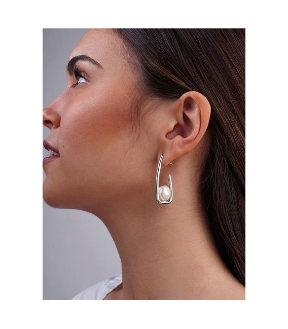 Pendientes de plata - 18474-W-A