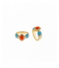 Anillo de metal chapado en oro - 277SM006