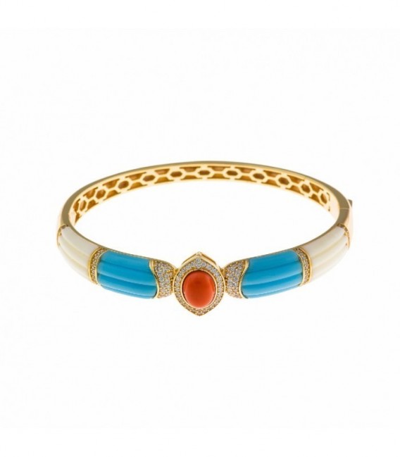 Pulsera de metal bañado en oro - 277PM006