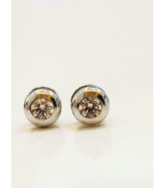 Pendientes oro blanco - OBPDZ00689/4