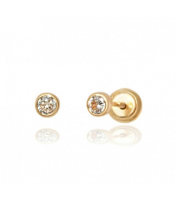 Pendientes dormilones de plata - 89-PEN-P0001A