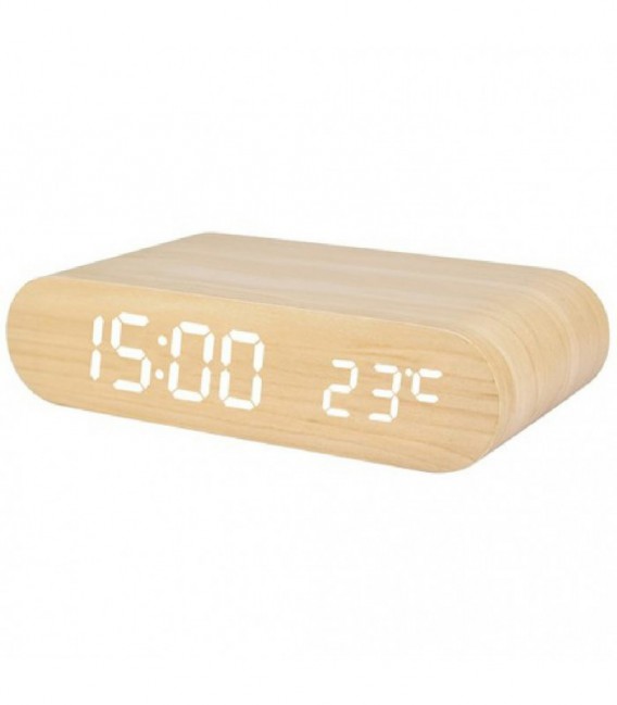Despertador digital madera - 7-8701-0-1