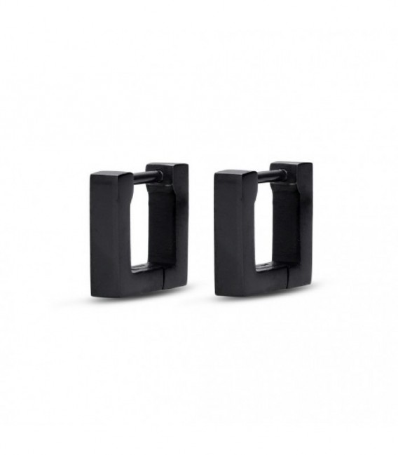 Pendientes de acero negro - 9115457