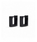 Pendientes de acero negro - 9115457